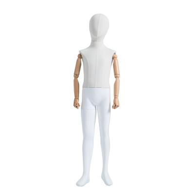 China 130CM Height Child Mannequin Torso Solid Construction Full Body White Mannequin for sale