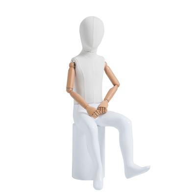 China Sitting Posture Kids Mannequin Body 54CM Waist Clothing Display Mannequin for sale