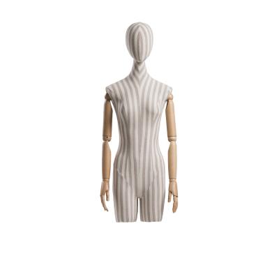 China White Half Body Female Mannequin High Precision For Clothing Display for sale