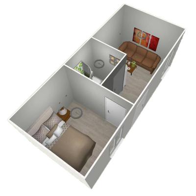 China Contemporary Modern Luxury 20ft Design Flat Pack Container House Expandable Prefab House 40ft With Toilet for sale