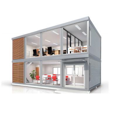 China Glass Wall Sun Container House Contemporary Quick Building Tiny Prefabricated Folding House For Sale Prefab Building Houses for sale