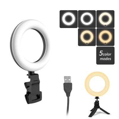 China 5 Inch Commercial Ring Light 5 Mode Ring Light Color Rotation For Laptop Computer Live Use for sale