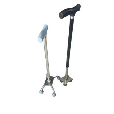 China Adjustable Walking Stick Factory Wholesale Four Claw Adjustable Height Lightweight Aluminum Cane Aids For The Elderly Crutch For Disabled Walker Stick for sale