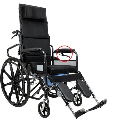 China Rehabilitation Center Most Economic And Durable Manual Steel Wheelchair With Commode for sale