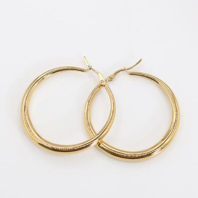 China Hiphop Simple Design Circle Hoop Earrings Stainless Steel Wholesale Cute Design For Women Girls for sale