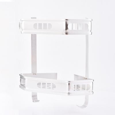 China Morden Hot Selling Aluminum Bathroom Shower Caddy Wall Mounted Three Tier Corner Shelf Storage for sale