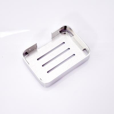 China Modern Eco-Friendly Bathroom Soap Holder Case Box Travel Aluminum Soap Dish With Drain for sale