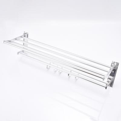 China Morden Bath Bathroom Accessories Wall Mounted Towel Rack Shelf Holder Bathroom Hanger Aluminum Towel Racks for sale