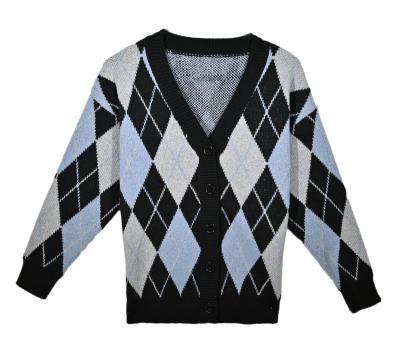 China Newh Qualicustomized Jacquamenheavyweight Jumper Custom Sweater Winter Anti-wrinkle Custom Comfy V-Neckline Argyle Knitted Men Thick S-3XL for sale