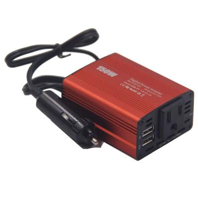 China Mini Car 150W Power Inverter DC 12V to AC 110V with usb 5V 3.1A 82*64*38mm for sale