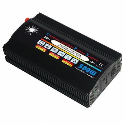 China Chinese Factory Auto Ups Function 500 Watt With Modified Sine Wave Charger 500w Car Power Inverter 226*132*60mm for sale