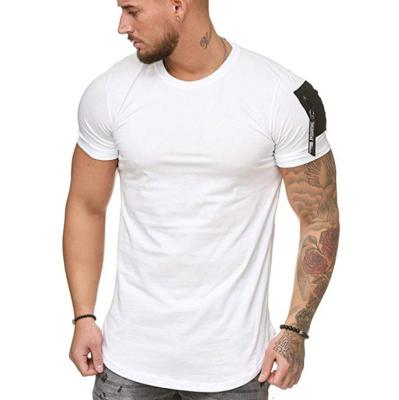 China 2022 Summer QUICK DRY Custom Men's T-shirt 100% Cotton With Zipper Pocket Custom Design T-shirt for sale