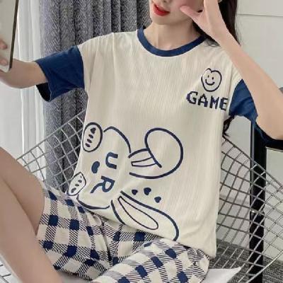 China QUICK DRY the manufacturer directly provides new large size pajamas, women's summer Korean loose double-sided cute cute short shorts, ho for sale