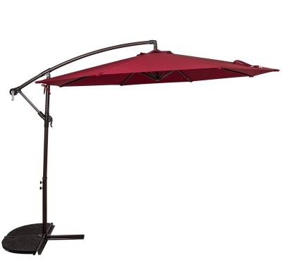 China 2022 promotional patio outdoor garden sun cantilever umbrella overhang parasols sonnenschirm for sale