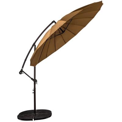 China Fiber glass ribs Sun Shade Canopy  patio banana umbrella garden backyard cantilever parasol for sale