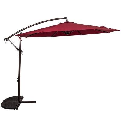 China Wholesale customized 2.7m offset umbrella garden outdoor red color cantilever parasol for sale