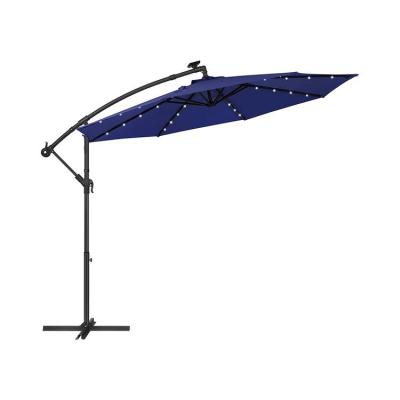 China Outdoor Restaurant 3m Banana Umbrella Outdoor Parasol Garden Patio Umbrella With Led for sale