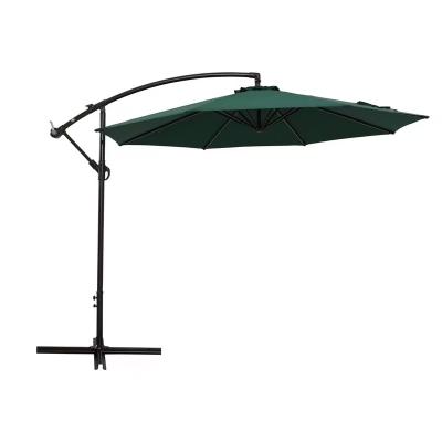 China Water Resistant Parasol 3m Angle Adjustment Parasole Spiaggia Led Lights Vintage Patio Umbrella for sale