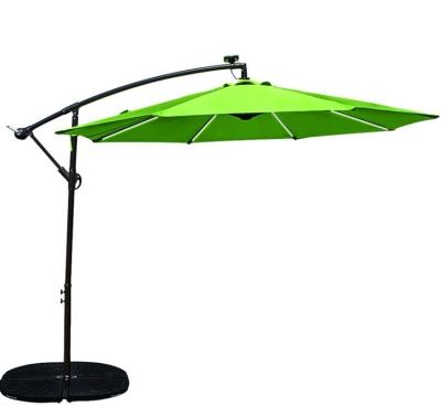 China Garden Sun Shade Solar Led Lighting Overhanging Parasol Outdoor 3m Garden Umbrella for sale