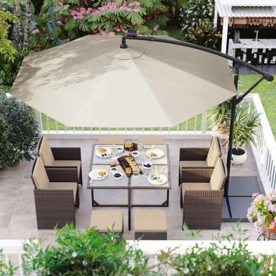 China Dia 3m Led Lights Patio Umbrellas Restaurant Parasol Patio Outdoor Beach Umbrella for sale