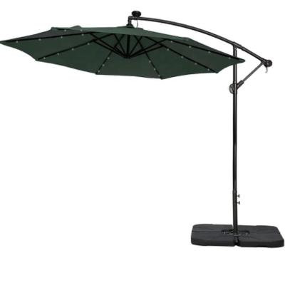 China 3m Outdoor LED Garden overhanging Umbrellas waterproof sonnenschirm cantilever parasol for sale