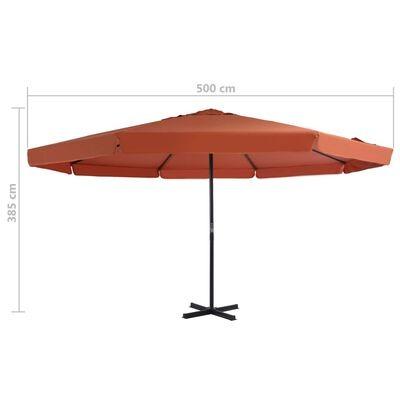 China Safe And Reliable Beach Heavy Duty Patio Umbrella Orange Outdoor big size Market garden parasols for sale