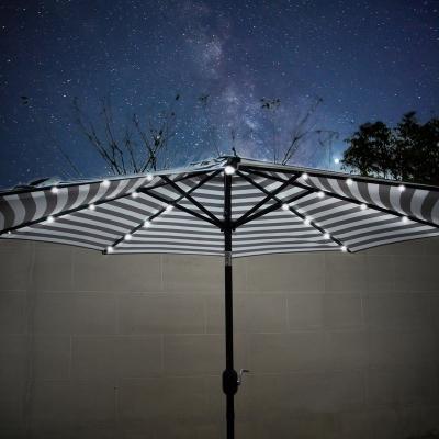 China High Quality Patio Market Stripes Parasol Outdoor Large Umbrella For Restaurant for sale