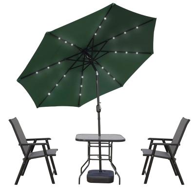 China Courtyard Park Umbrellas Parasols Outdoor Sun Led Patio Umbrella For Garden for sale