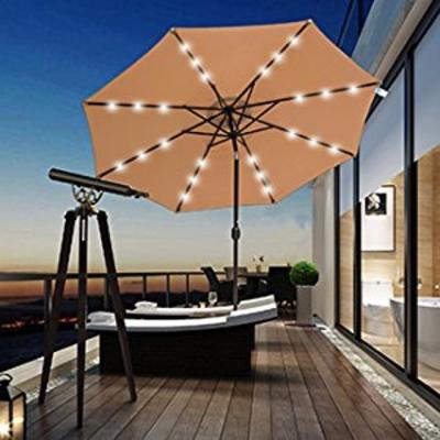 China Windproof Swimming Pool Led Garden Umbrella Outdoor Popular Courtyard Outdoor Furniture Umbrella for sale