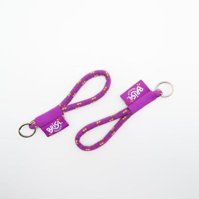 China Soft Touch Feeling Customization Round Rope Key Chain for sale