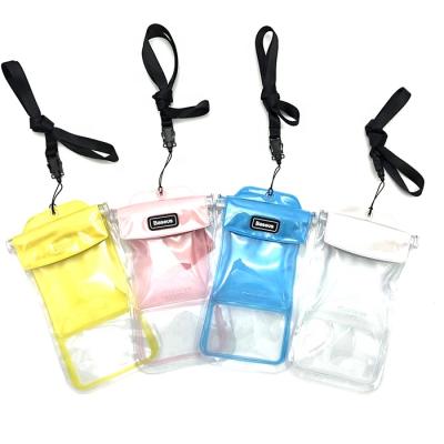 China Sports Wholesales Waterproof Universal PVC Mobile Cell Phone Neck Strap TPU Bag Pouches for Running and Outdoor for sale