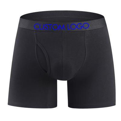 China LOGO Breathable Custom Solid Cotton Waistband Gay Underwear Men Boxer Briefs For Men Underwear boxershorts for sale