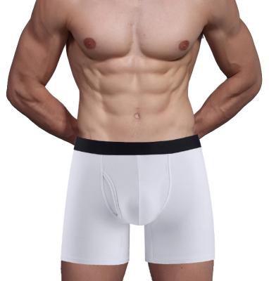 China High quality breathable cheap price boxer briefs mens underwear men pack cotton soft open fly long leg underwear for sale