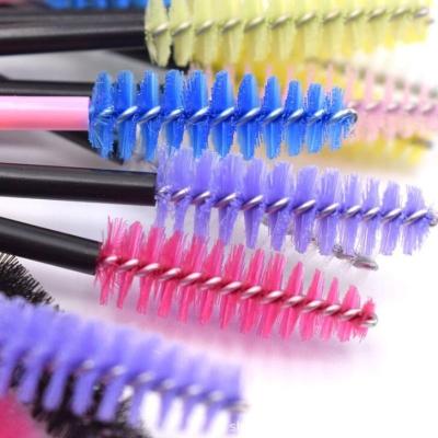 China Plastic Custom Color Eyelash Extension Brush Applicator Micro Disposable Mascara Wands for sale