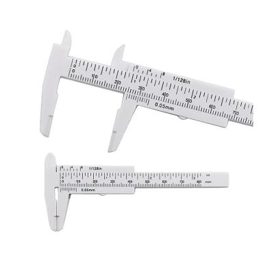 China 0-80mm Vernier Gauge Plastic Eyebrow Tool Slide Scale Eyebrow Shape Design Measuring Ruler For Permanent Makeup NU0026 for sale