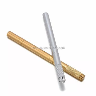 China Manual Permanent Makeup Embroidered Eyebrow Tattoo Pen Caneta Tebori Microblading Stainless Steel Material Braking Pin Device for sale