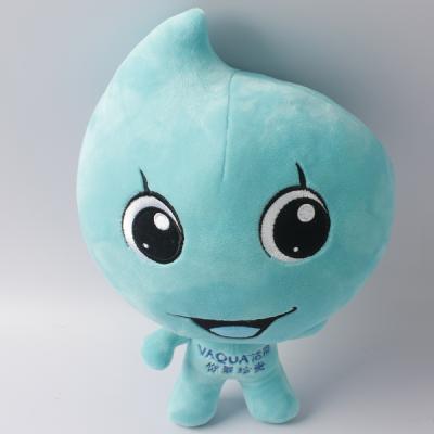 China Environmental Standing Plush 25cm Concept Water Drop Shaped Custom Lovely Plush Toy for sale