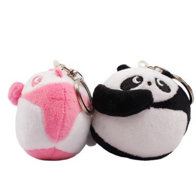 China Custom Lovely Plush Depression Compression Ball Stuffed Plush Toys Panda Head Chain Pendant for sale