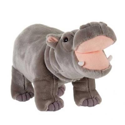 China Plush Stuffed Animal Toy, Plush Hippo with Open Mouth, Big Mouth Gray Plush Hippo for sale