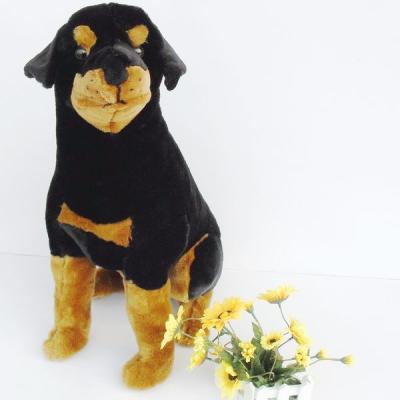 China Plush Police Dog Plush Toys Life Size Dog That Look Real for sale