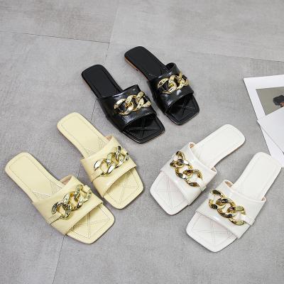 China Wholesale Lightweight Summer Popular Women Slides Sandal With Ladies Slipper Printed Flat Slides For Girl for sale