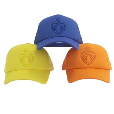 China COMMON High Quality Plain Blank or Custom Printed Logo Sports Trucker Hat Five Panel 3D Foam Embroidery Mesh Foam Trucker Hat for sale