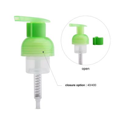 China Non Spill Plastic Facial Detergent Foam Facial Pump 40/400 Foam Bottle Custom Pump for sale