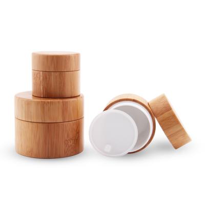 China Bamboo Packaging Cosmetic 5g 8g 15g 20g 30g 50g 100g Skin Care Cream Empty Wooden Jar for sale