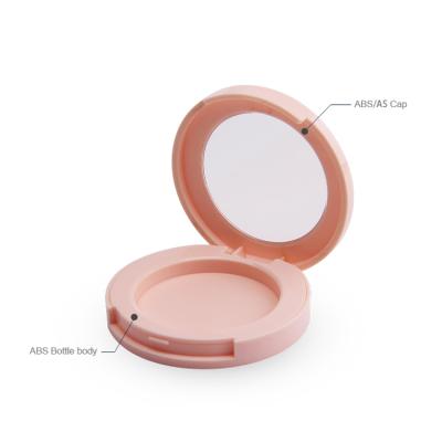 China Recyclable Plastic Cosmetic Packaging Round Empty Pressed Powder Contract Case for sale