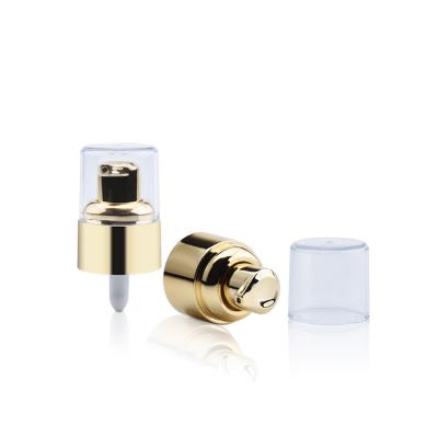 China Non Spill Wholesale Cosmetic Eye Cream Pump Gold Treatment Pump 20/410 for sale