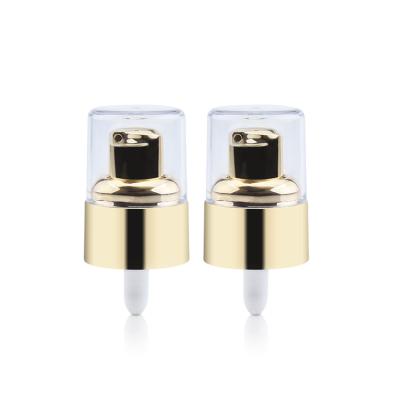 China Non Spill Luxury Aluminum Cream Dispenser Pump 20/410 Treatment Pump Cosmetic for sale