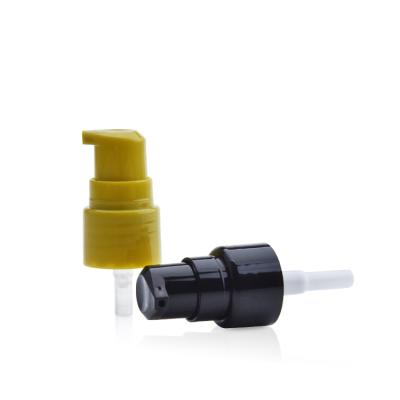 China Non Spill Custom Cosmetic Pumps 20mm Treatment Pump 24mm Black Cream Pump for sale