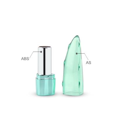 China Cosmetic Cosmetic Packaging Single Lipstick Tube Light Green Plastic for sale