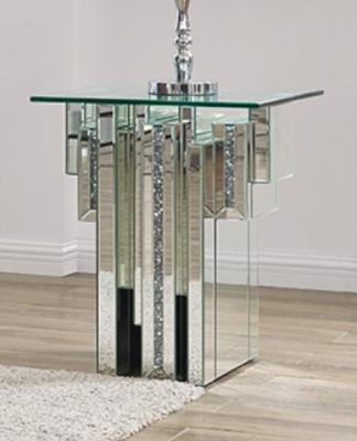 China Hot Selling Mirrored Coffee Table Mirrored With Rectangular Tempered Glass Top For USA Market for sale